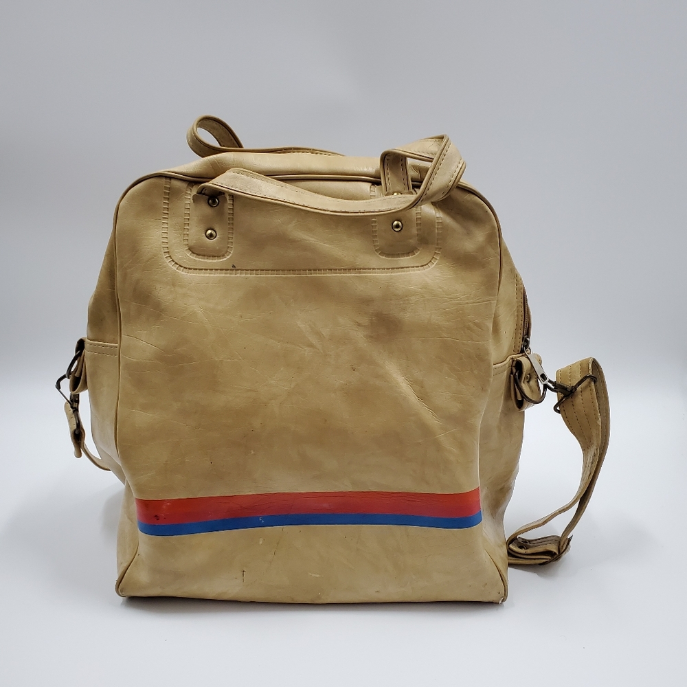 United Airlines Leather Stewardess Bag Vintage 70s - Picture 2 of 7